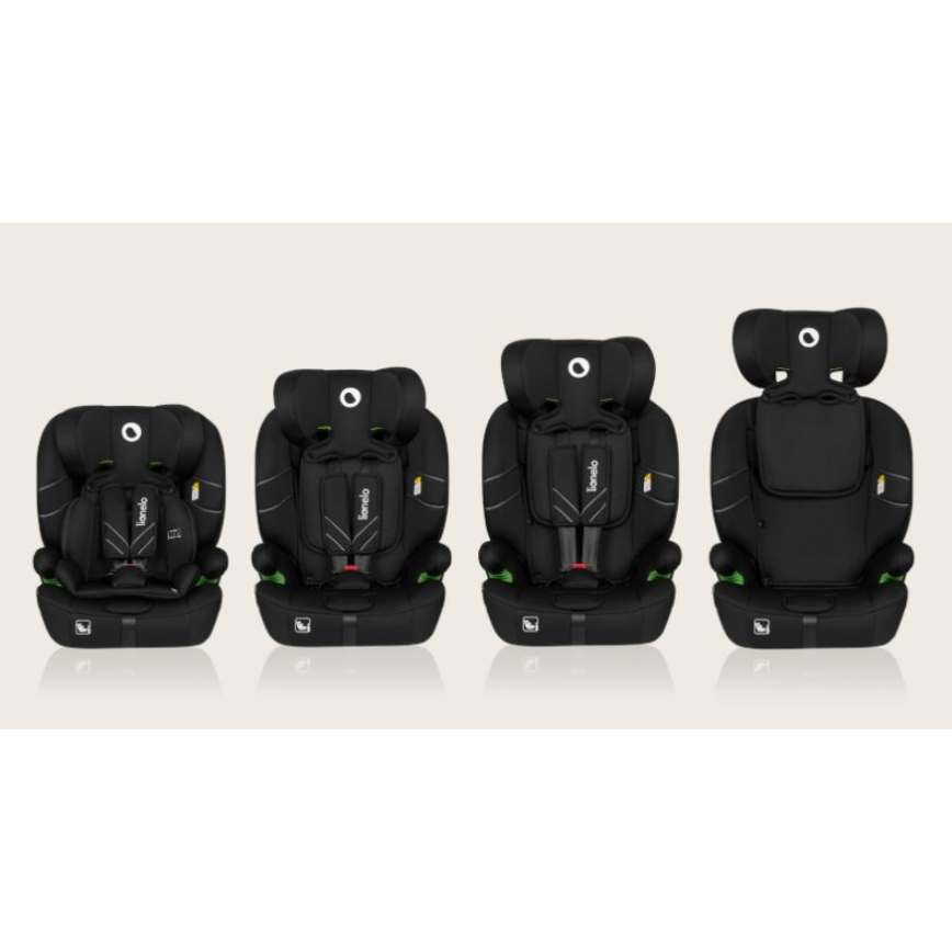 Lionelo - Silla para coche LEVI ONE i-Tamaño 76-150 cm negro