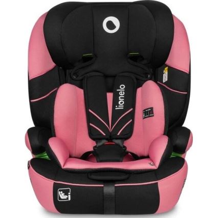 Lionelo - Silla para coche LEVI ONE i-Tamaño 76-150 cm negro/rosa