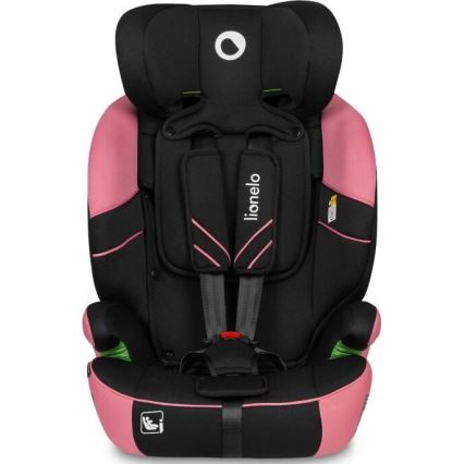 Lionelo - Silla para coche LEVI ONE i-Tamaño 76-150 cm negro/rosa