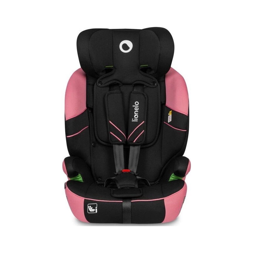 Lionelo - Silla para coche LEVI ONE i-Tamaño 76-150 cm negro/rosa