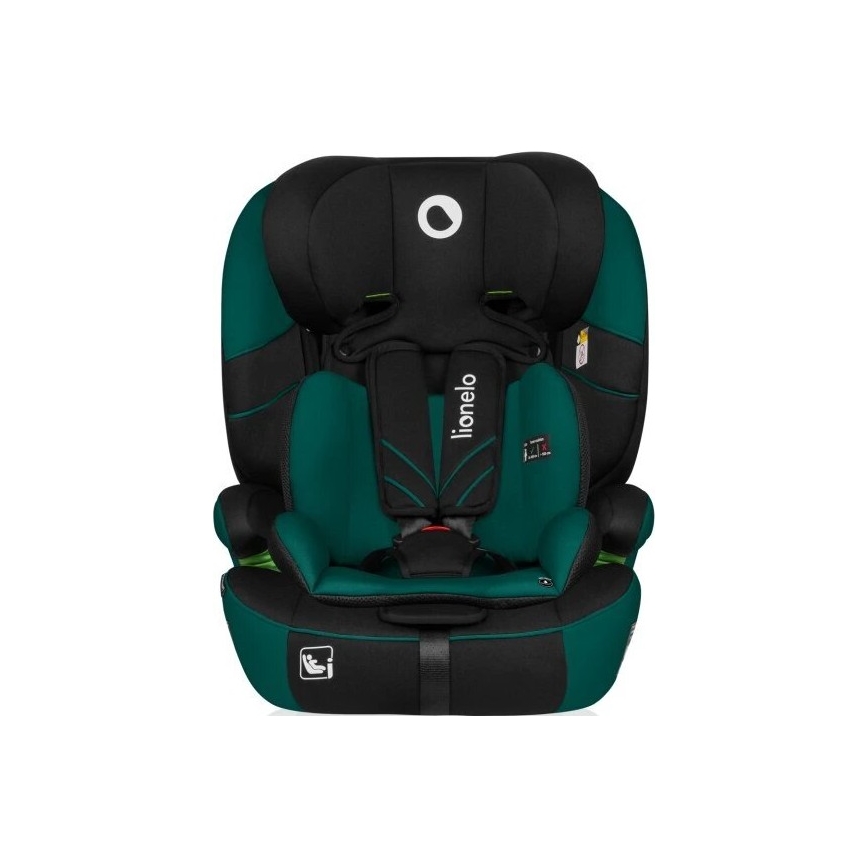 Lionelo - Silla para coche LEVI ONE i-Tamaño 76-150 cm negro/verde