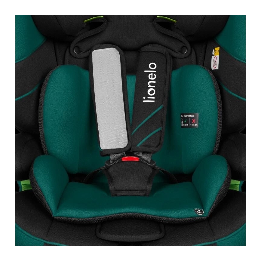 Lionelo - Silla para coche LEVI ONE i-Tamaño 76-150 cm negro/verde