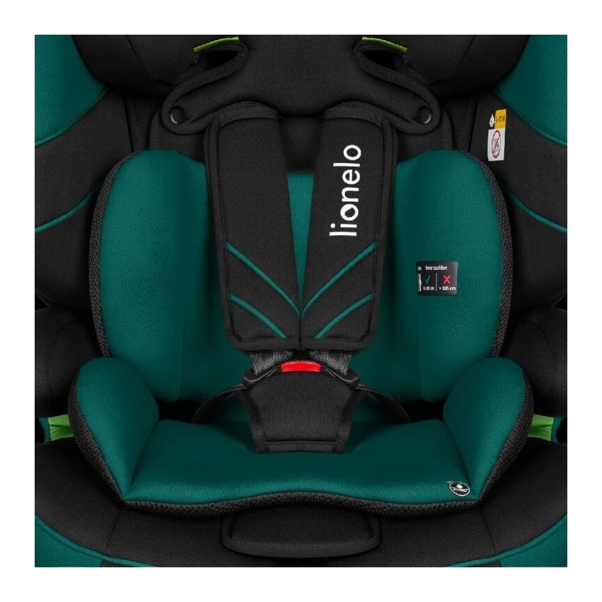 Lionelo - Silla para coche LEVI ONE i-Tamaño 76-150 cm negro/verde