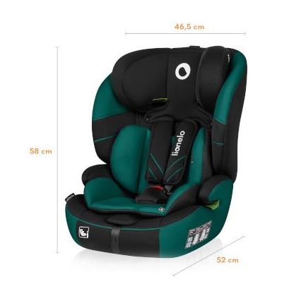 Lionelo - Silla para coche LEVI ONE i-Tamaño 76-150 cm negro/verde