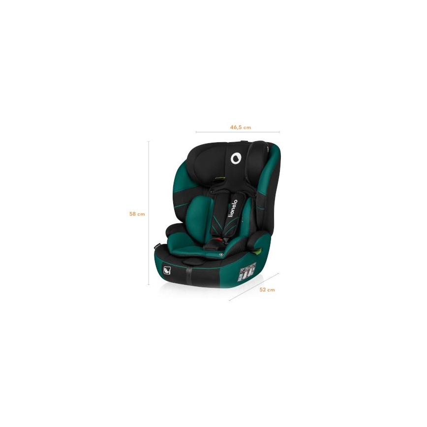 Lionelo - Silla para coche LEVI ONE i-Tamaño 76-150 cm negro/verde