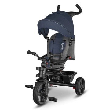 Lionelo - Triciclo infantil HAARI azul oscuro/gris