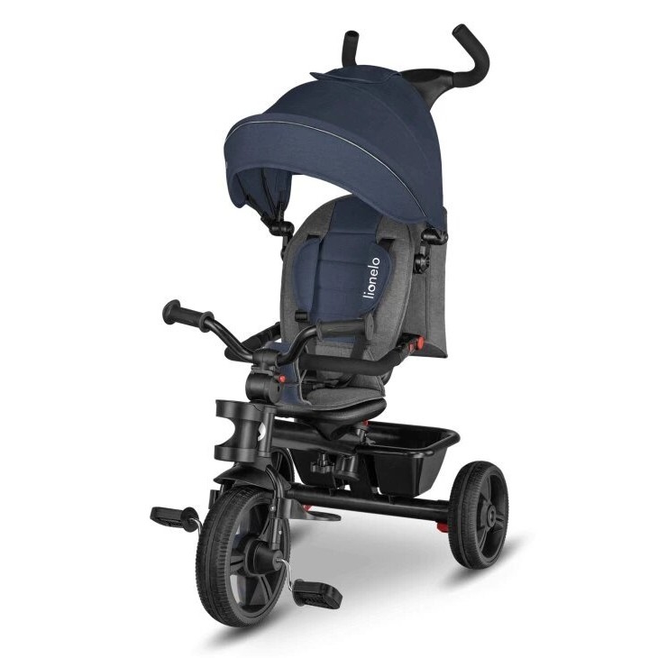 Lionelo - Triciclo infantil HAARI azul oscuro/gris
