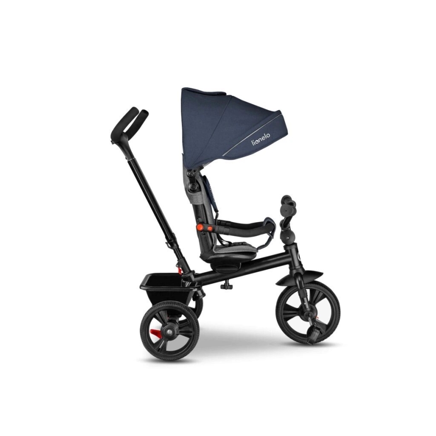 Lionelo - Triciclo infantil HAARI azul oscuro/gris