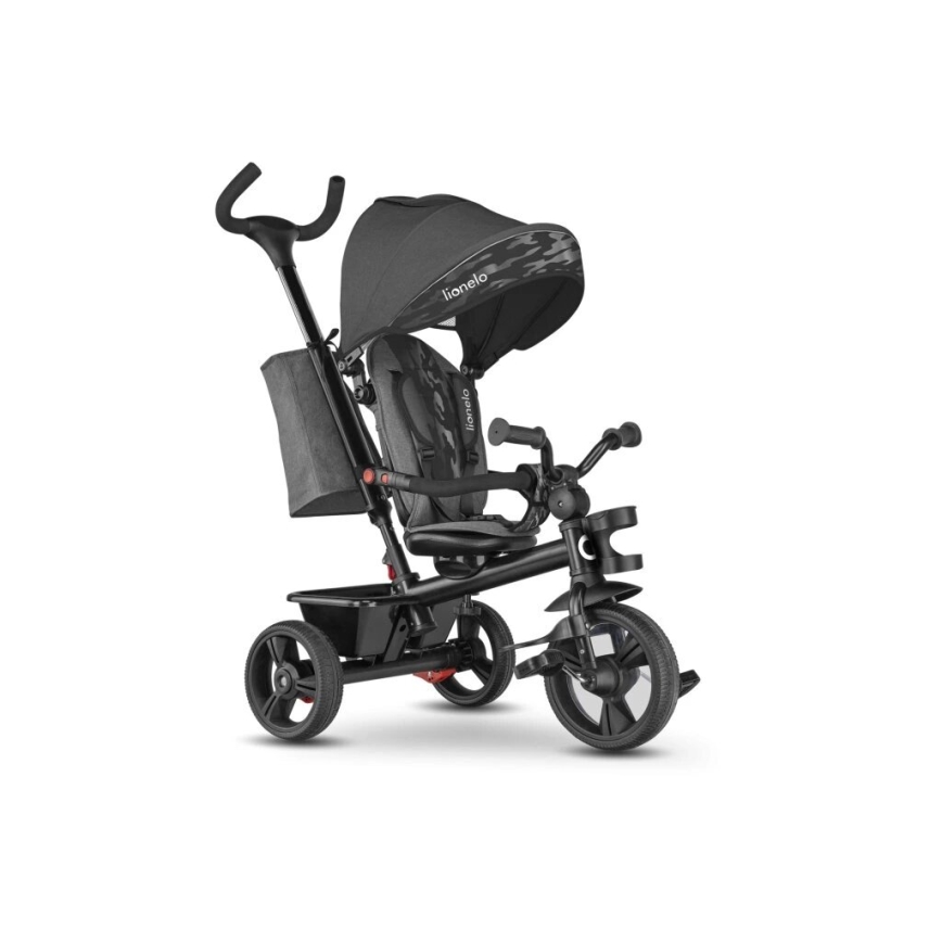 Lionelo - Triciclo infantil HAARI gris/negro