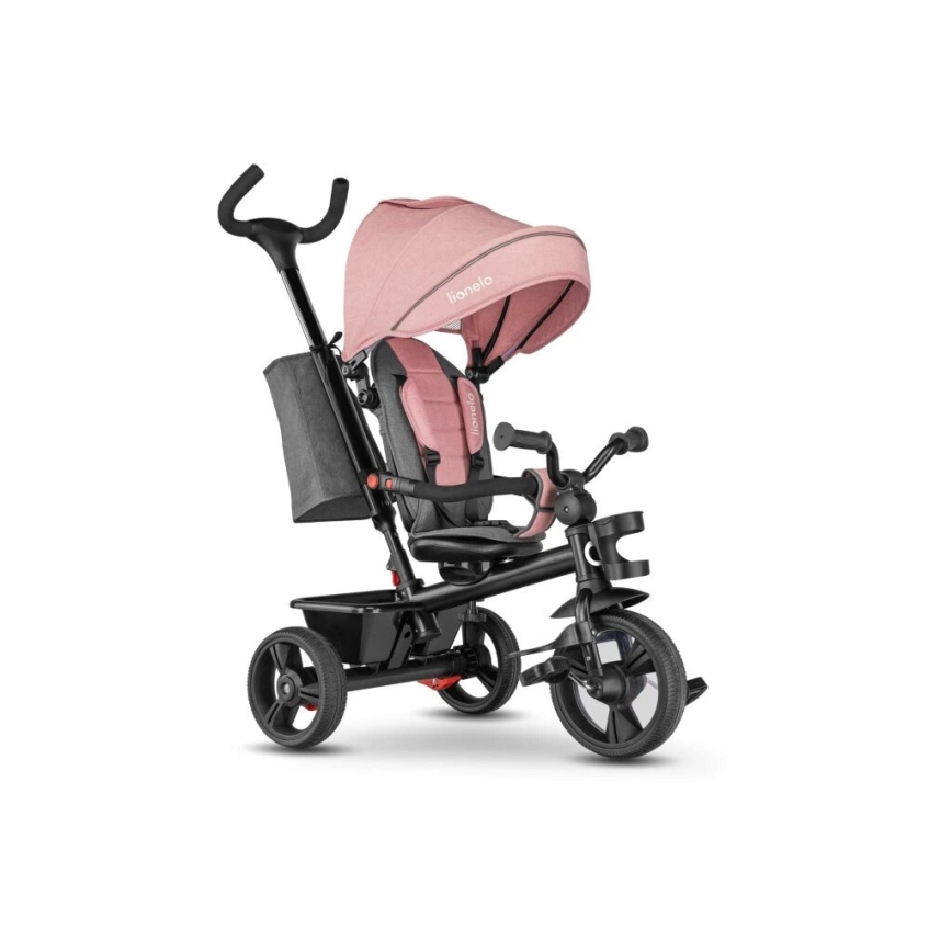 Lionelo - Triciclo infantil HAARI rosa/gris