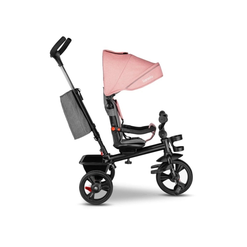Lionelo - Triciclo infantil HAARI rosa/gris