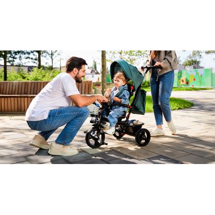 Lionelo - Triciclo infantil HAARI verde/negro