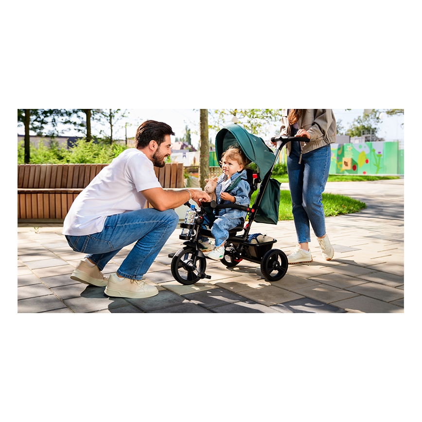 Lionelo - Triciclo infantil HAARI verde/negro