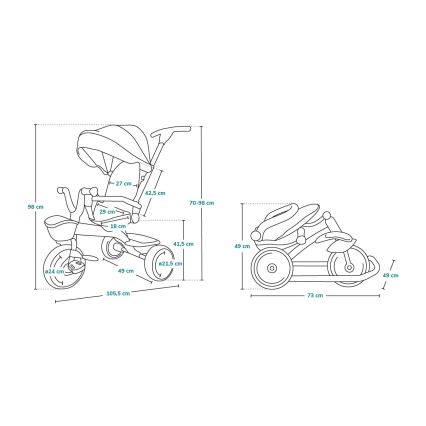 Lionelo - Triciclo infantil TRIS gris