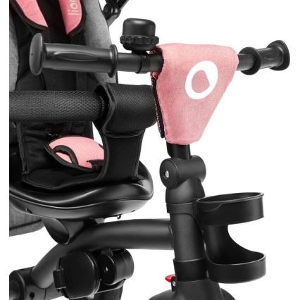 Lionelo - Triciclo infantil TRIS rosa/gris