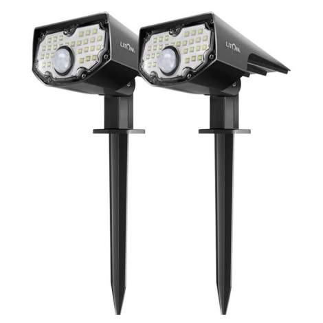 Litom - JUEGO 2x LED Lámpara solar con sensor 2en1 LED/3,7V IP67