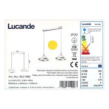 Lucande - Lámpara de araña LED regulable con cable LYANI 2xLED/9,5W/230V