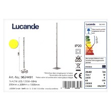 Lucande - Lámpara de pie LED regulable MARGEAU 7xLED/4,7W/230V