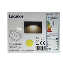 Lucande - Lámpara LED empotrable de exterior MITJA LED/3W/230V IP65