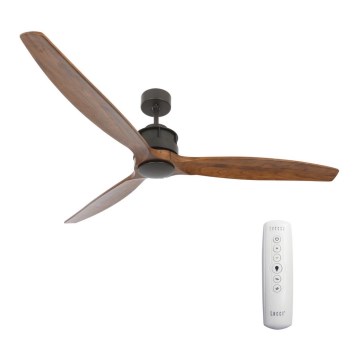 Lucci air 210507 - Ventilador de techo AIRFUSION AKMANI paulownia/negro + control remoto