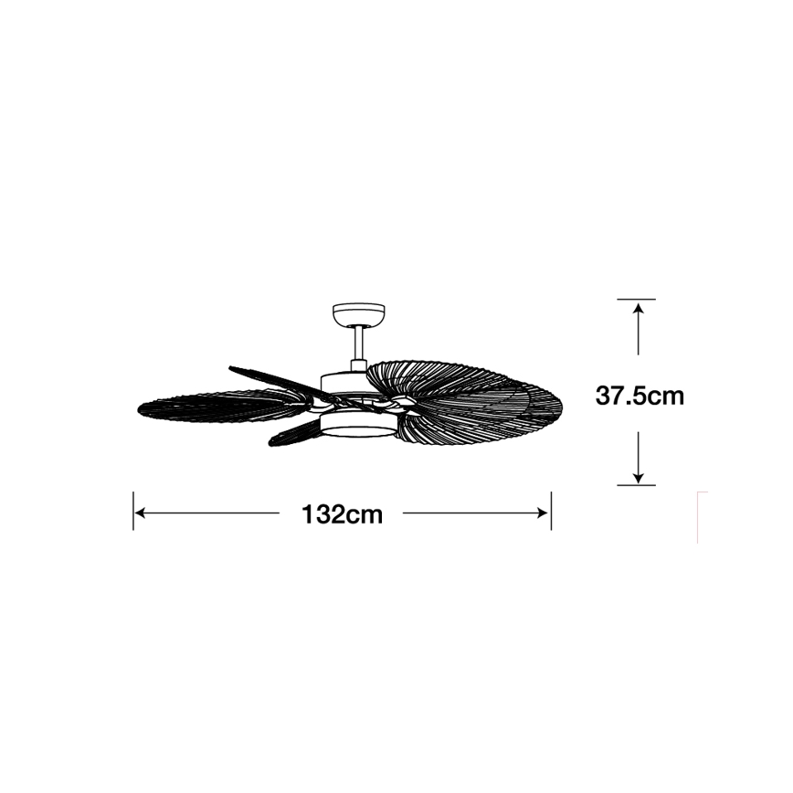Lucci Air 210655 - Ventilador de techo LED BALI 1xGX53/18W/230V marrón + mando a distancia