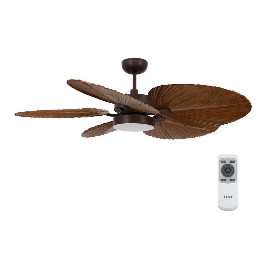 Lucci Air 210655 - Ventilador de techo LED BALI 1xGX53/18W/230V marrón + mando a distancia