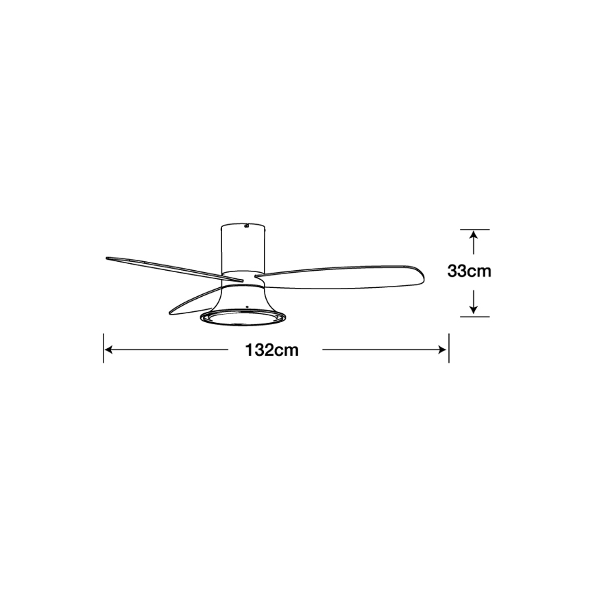 Lucci Air 210663 - Ventilador de techo LED regulable FLUSSO 1xGX53/18W/230V marrón + mando a distancia
