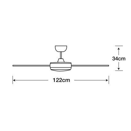 Lucci air 212898 - Ventilador de techo LED regulable MOONAH 1xGX53/21W/230V blanco + control remoto
