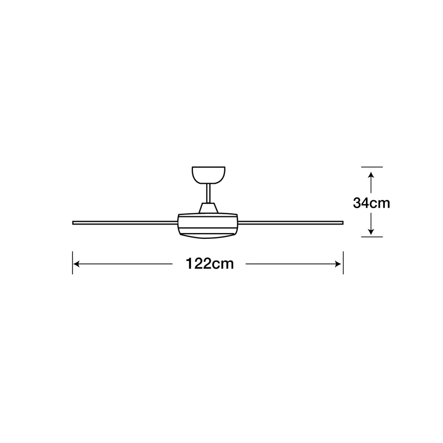 Lucci air 212898 - Ventilador de techo LED regulable MOONAH 1xGX53/21W/230V blanco + control remoto