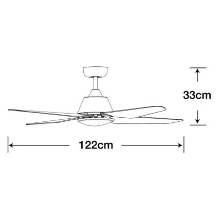 Lucci Air 212994 - Ventilador de techo LED ARIA LED/18W/230V blanco + mando a distancia