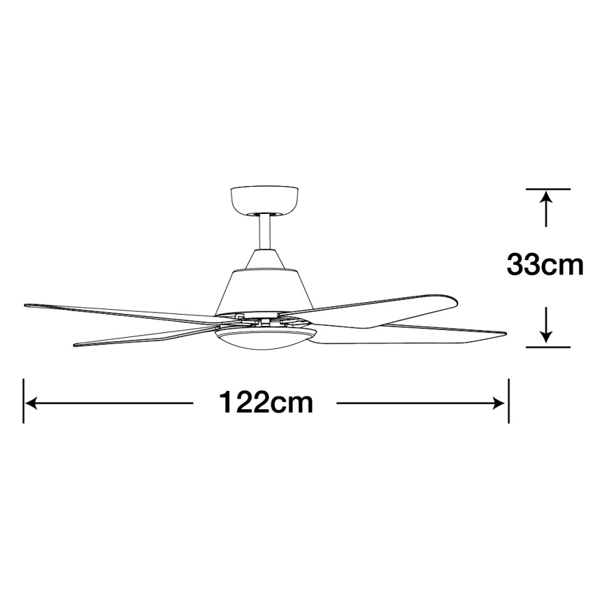 Lucci Air 212994 - Ventilador de techo LED ARIA LED/18W/230V blanco + mando a distancia