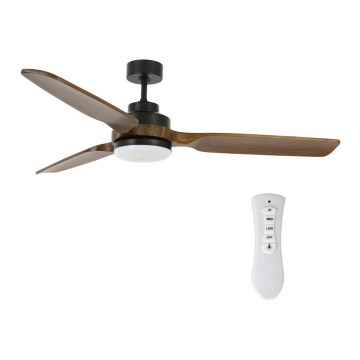 Lucci air 213054 - Ventilador de techo LED SHOALHAVEN GX53/17W/230V negro/paulownia + control remoto