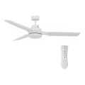 Lucci air 213055 - Ventilador de techo LED SHOALHAVEN GX53/17W/230V paulownia/blanco + control remoto