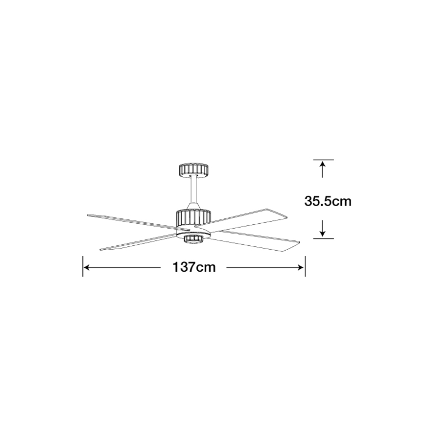 Lucci air 213170 - Ventilador de techo LED NEWPORT negro + mando a distancia