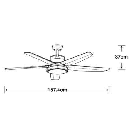 Lucci air 213176 - Ventilador de techo LED regulable LOUISVILLE 1xGX53/18W/230V madera/blanco + mando a distancia