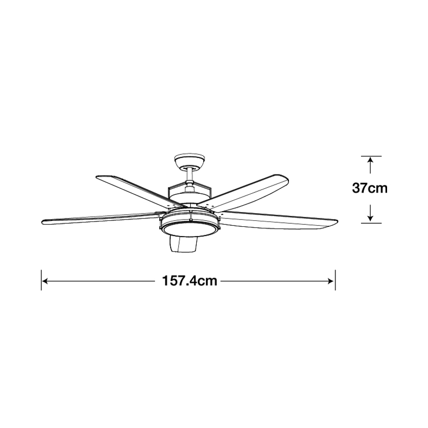 Lucci air 213176 - Ventilador de techo LED regulable LOUISVILLE 1xGX53/18W/230V madera/blanco + mando a distancia