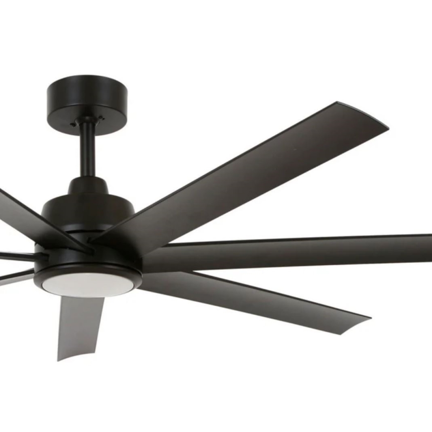 Lucci Air 21318349 - Ventilador de techo LED regulable ATLANTA 1xGX53/12W/230V diá. 142 cm negro + control remoto