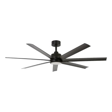 Lucci Air 21318349 - Ventilador de techo LED regulable ATLANTA 1xGX53/12W/230V diá. 142 cm negro + control remoto