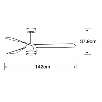 Lucci air 213280 - Ventilador de techo PEREGRINE 1xGX53/12W/230V blanco + mando a distancia