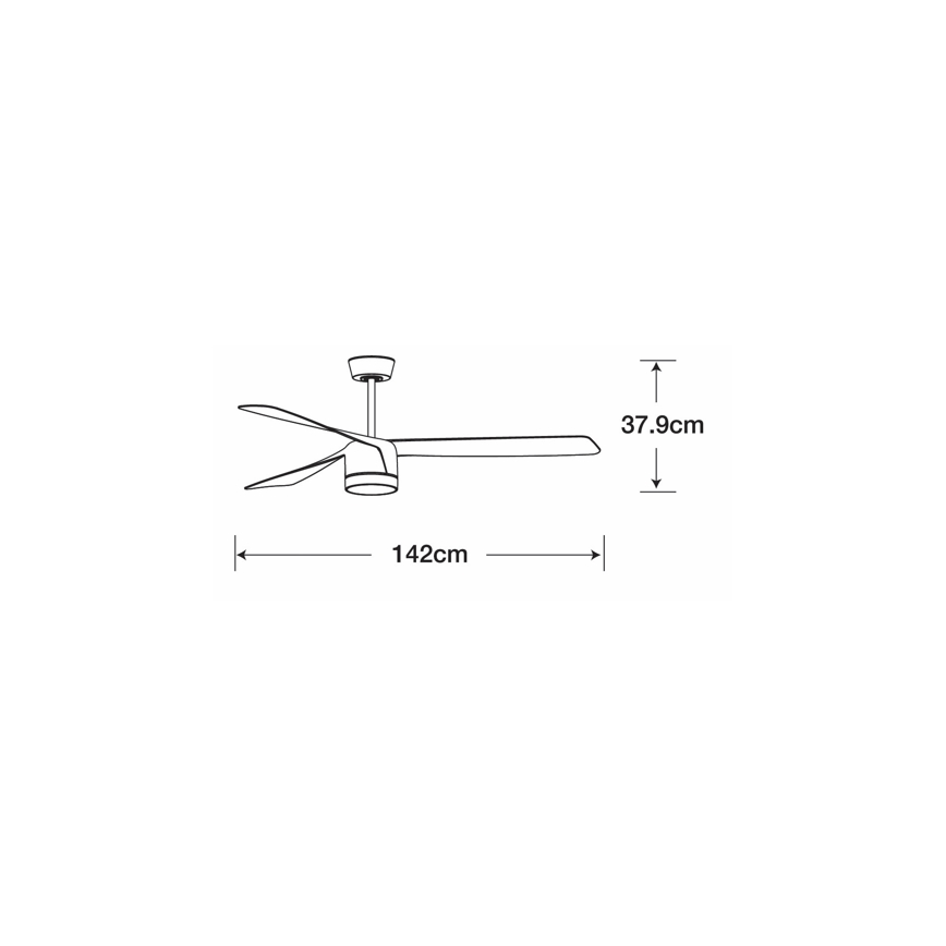 Lucci air 213280 - Ventilador de techo PEREGRINE 1xGX53/12W/230V blanco + mando a distancia