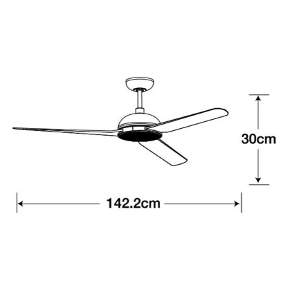 Lucci air 213301 - Ventilador de techo LED regulable UNIONE 1xGX53/12W/230V marrón/cromo brillante + control remoto