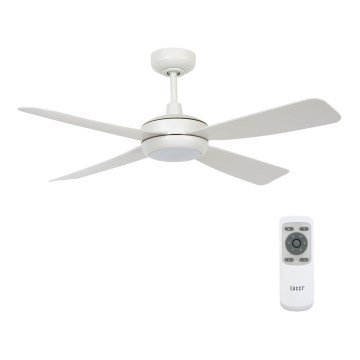 Lucci air 213302 - Ventilador de techo LED regulable SLIPSTREAM 1xGX53/12W/230V blanco + mando a distancia