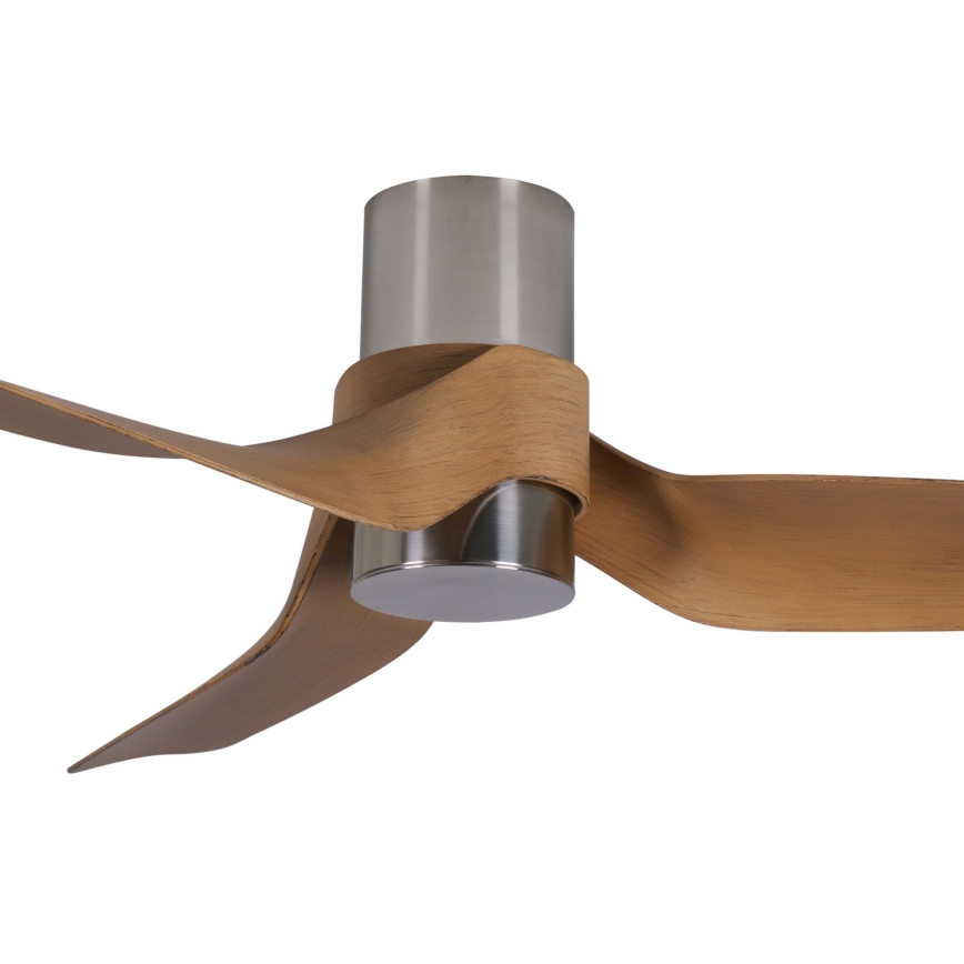 Lucci air 213355 - Ventilador de techo LED regulable NAUTICA 1xGX53/12W/230V marrón/cromo brillante + control remoto