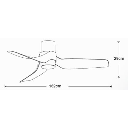 Lucci air 213355 - Ventilador de techo LED regulable NAUTICA 1xGX53/12W/230V marrón/cromo brillante + control remoto