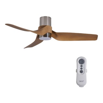 Lucci air 213355 - Ventilador de techo LED regulable NAUTICA 1xGX53/12W/230V marrón/cromo brillante + control remoto