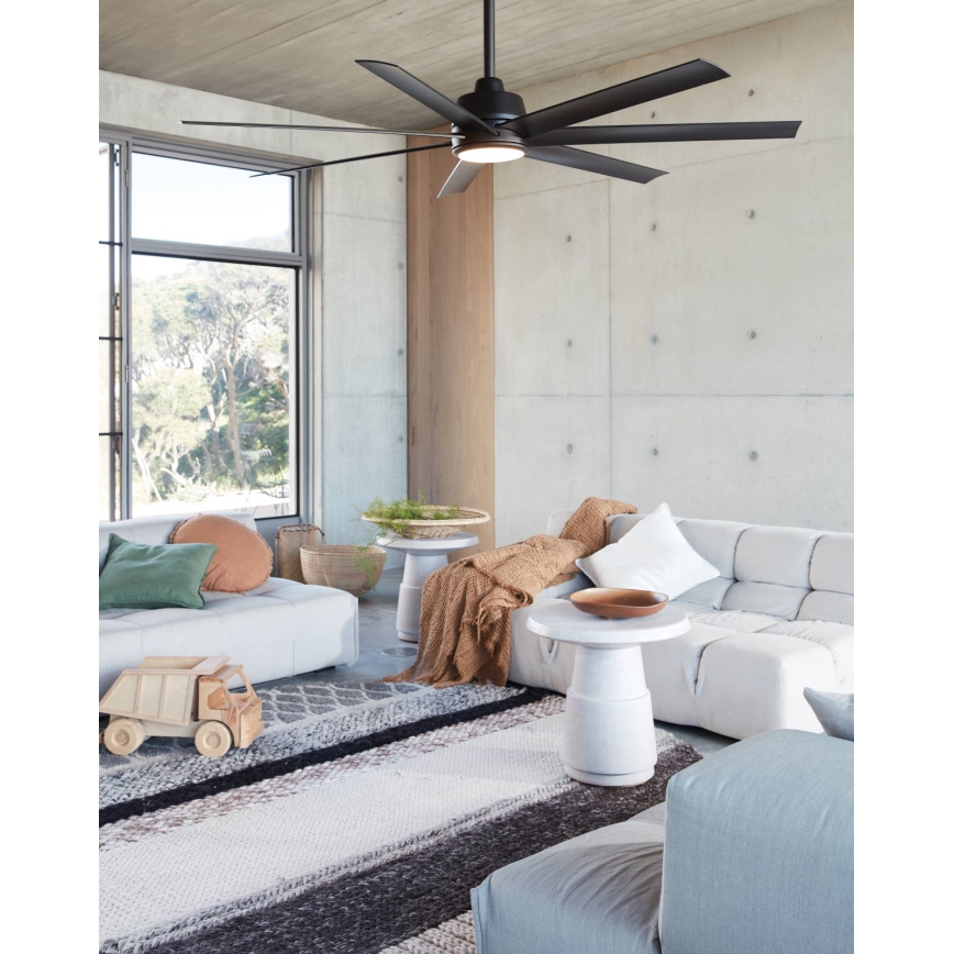 Lucci air 21610949 - Ventilador de techo ATLANTA 1xGX53/12W/230V negro + mando a distancia