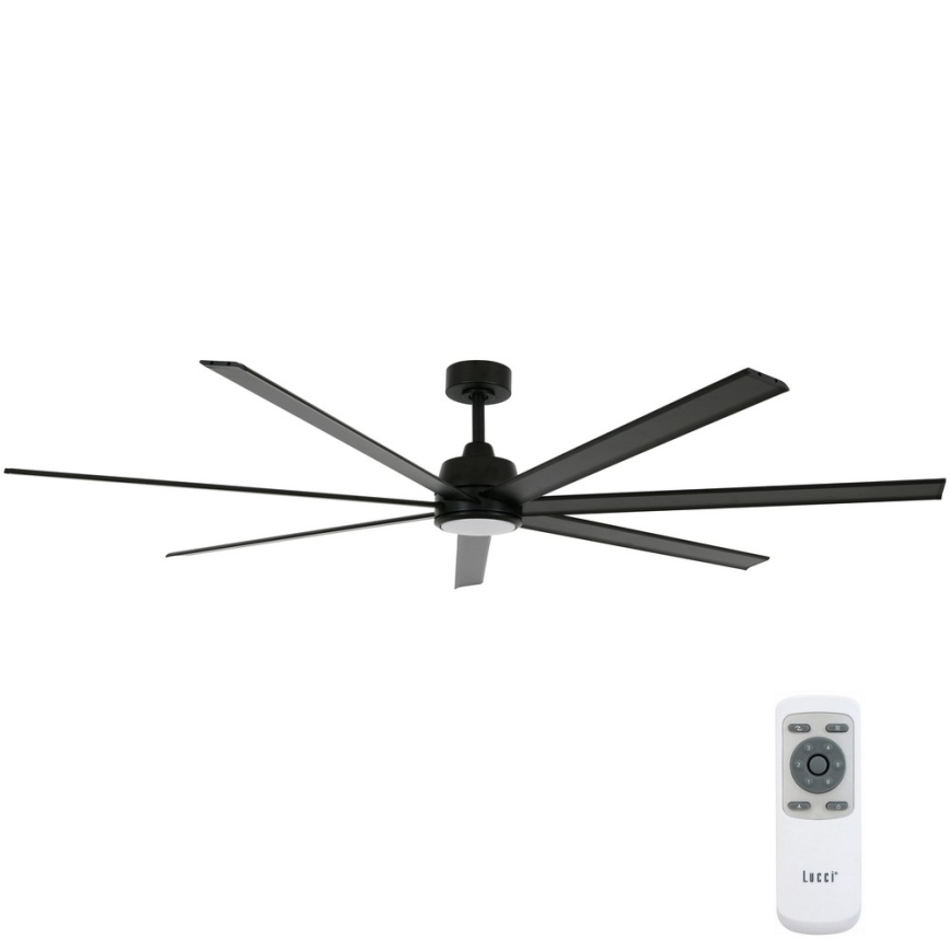 Lucci air 21610949 - Ventilador de techo ATLANTA 1xGX53/12W/230V negro + mando a distancia