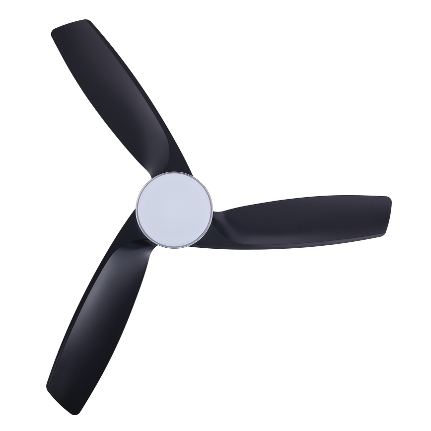 Lucci air 513072 - Ventilador de techo LED regulable BRONX LED/18W/230V 3000/4000/6000K negro/cromo brillante + control remoto