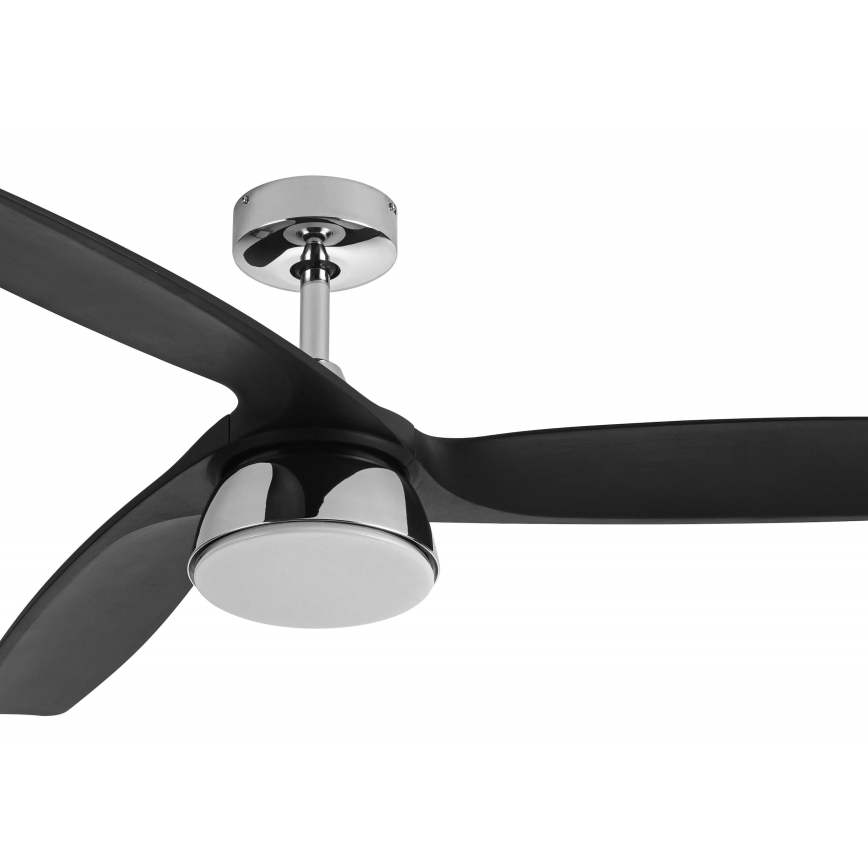 Lucci air 513072 - Ventilador de techo LED regulable BRONX LED/18W/230V 3000/4000/6000K negro/cromo brillante + control remoto