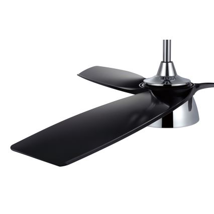 Lucci air 513072 - Ventilador de techo LED regulable BRONX LED/18W/230V 3000/4000/6000K negro/cromo brillante + control remoto